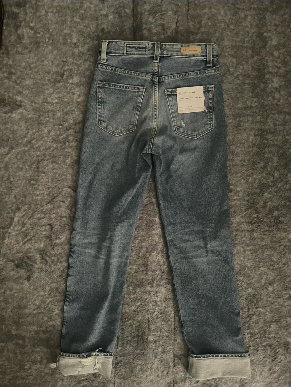 AG Adriano Goldschmied Light Blue Straight-Leg Jeans